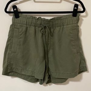 LOFT Emory Shorts Olive Green Draw String Tie Shorts Size XS
